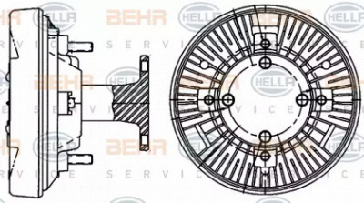 HELLA 8mv376906541 -  Сцепление, вентилятор радиатора