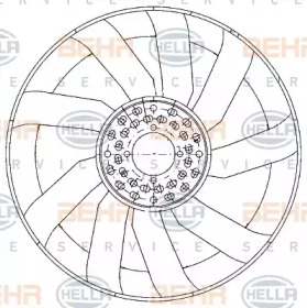 HELLA 8mv376906591 -  Крыльчатка вентилятора, охлаждение двигателя