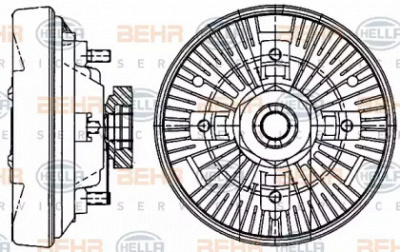 HELLA 8mv376906681 -  Сцепление, вентилятор радиатора
