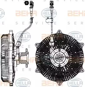 HELLA 8mv376907121 -  Сцепление, вентилятор радиатора