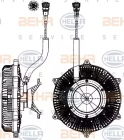 HELLA 8mv376907141 -  Сцепление, вентилятор радиатора