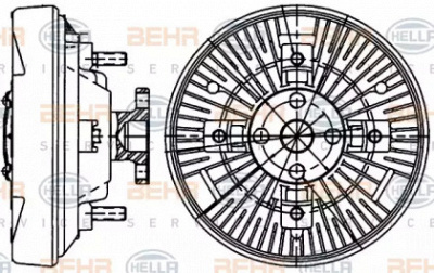 HELLA 8mv376907201 -  Сцепление, вентилятор радиатора