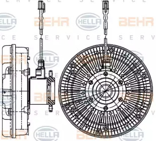 HELLA 8mv376907251 -  Сцепление, вентилятор радиатора