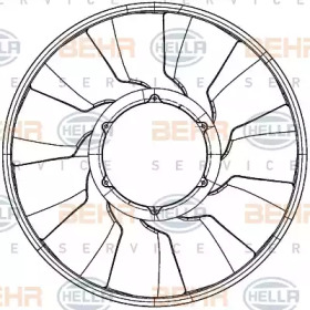 HELLA 8mv376907271 -  Крыльчатка вентилятора, охлаждение двигателя