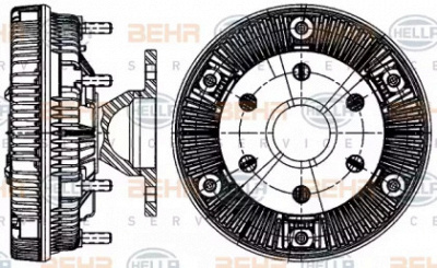 HELLA 8mv376907291 -  Сцепление, вентилятор радиатора