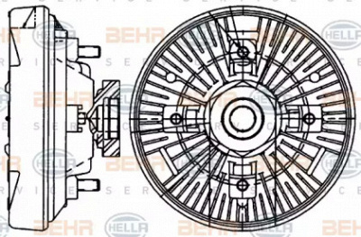 HELLA 8mv376907461 -  Сцепление, вентилятор радиатора