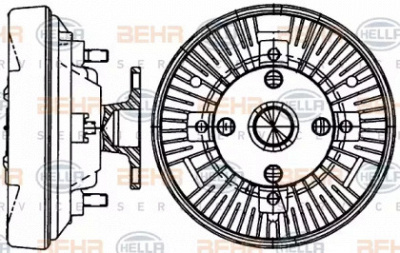 HELLA 8mv376907541 -  Сцепление, вентилятор радиатора