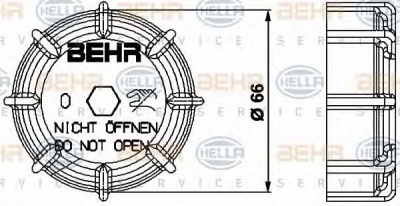 HELLA 8my376737031 -  Крышка, резервуар охлаждающей жидкости