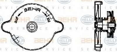HELLA 8my376742021 -  Крышка, резервуар охлаждающей жидкости
