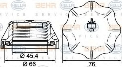 HELLA 8my376742311 -  Крышка, резервуар охлаждающей жидкости