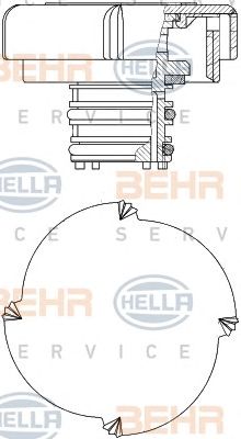 HELLA 8my376743431 -  Крышка, резервуар охлаждающей жидкости