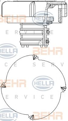 HELLA 8my376743451 -  Крышка, резервуар охлаждающей жидкости