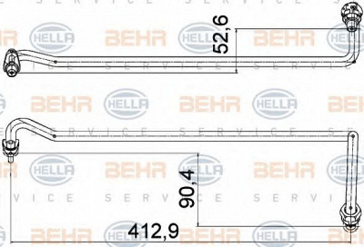 HELLA 8my376755561 -  Трубопровод, теплообменник