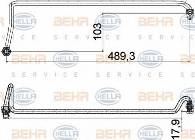 HELLA 8my376755571 -  Трубопровод, теплообменник