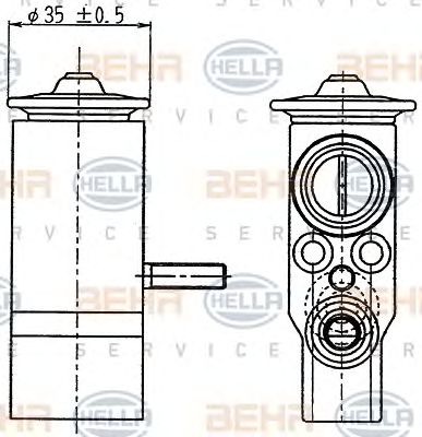 HELLA 8uw351239021 -  Расширительный клапан, кондиционер