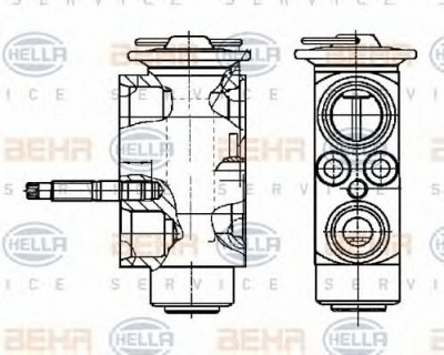 HELLA 8uw351239271 -  Расширительный клапан, кондиционер