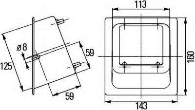 HELLA 9bg990353001 -  Корпус, фара рабочего освещения