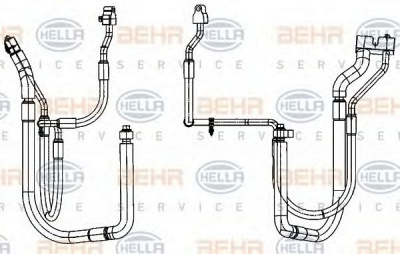 HELLA 9gs351338301 -  Трубопровод высокого / низкого давления, кондиционер