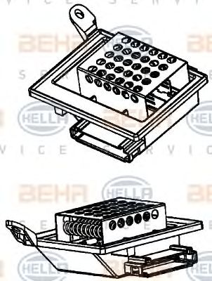 HELLA 9ml351332201 -  Сопротивление, вентилятор салона