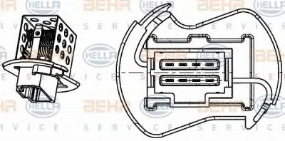 HELLA 9ml351332251 -  Сопротивление, вентилятор салона