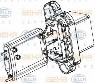 HELLA 9ml351332361 -  Сопротивление, вентилятор салона