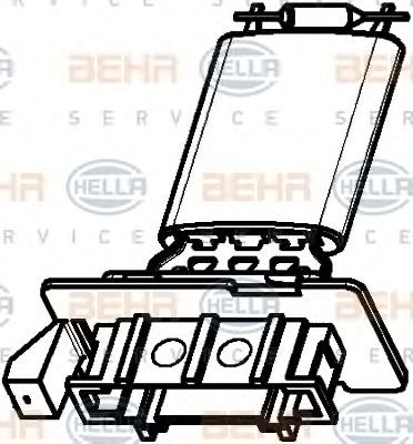HELLA 9ml351332371 -  Сопротивление, вентилятор салона