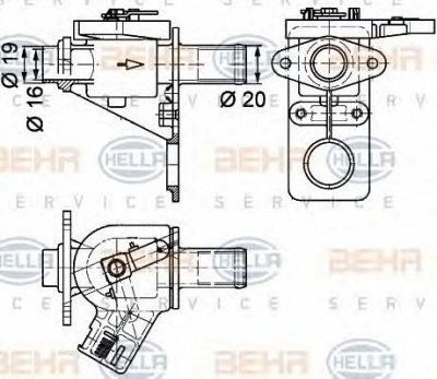 HELLA 9xl351328181 -  Регулирующий клапан охлаждающей жидкости