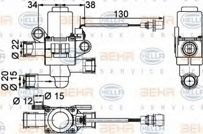 HELLA 9xl351328381 -  Регулирующий клапан охлаждающей жидкости