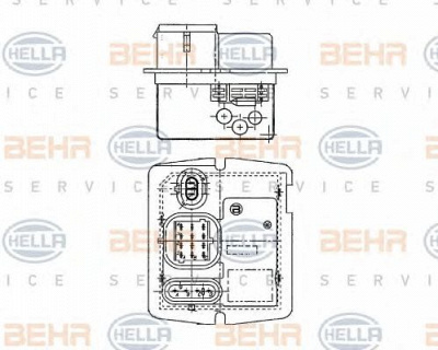 HELLA 9xx009122041 -  Сопротивление, вентилятор салона