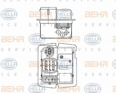 HELLA 9xx009122051 -  Сопротивление, вентилятор салона