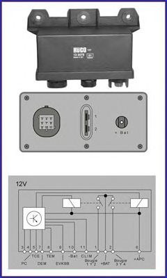 HITACHI 132075 -  Реле, система накаливания