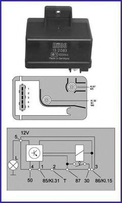 HITACHI 132083 -  Реле, система накаливания