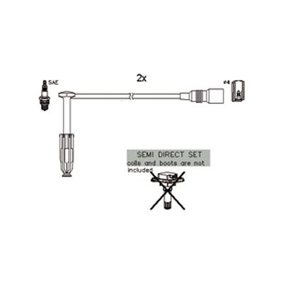 HITACHI 134122 -  Комплект проводов зажигания