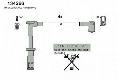 HITACHI 134266 -  Комплект проводов зажигания