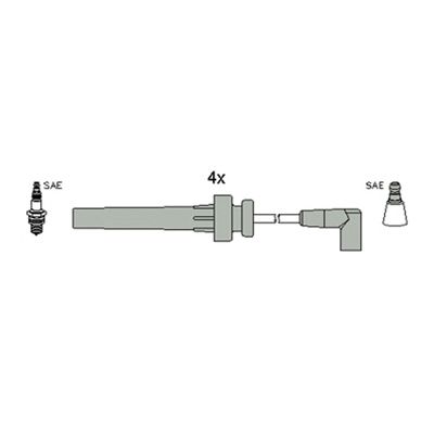 HITACHI 134336 -  Комплект проводов зажигания