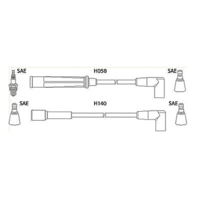 HITACHI 134360 -  Комплект проводов зажигания