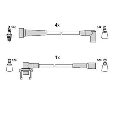 HITACHI 134371 -  Комплект проводов зажигания
