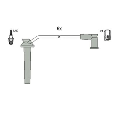 HITACHI 134372 -  Комплект проводов зажигания