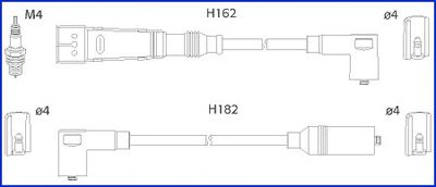 HITACHI 134704 -  Комплект проводов зажигания