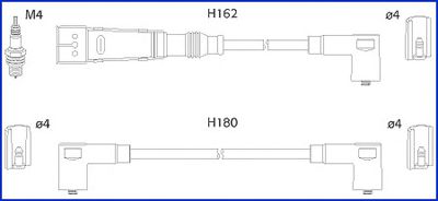 HITACHI 134707 -  Комплект проводов зажигания