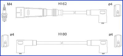 HITACHI 134715 -  Комплект проводов зажигания