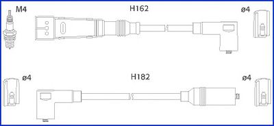 HITACHI 134785 -  Комплект проводов зажигания