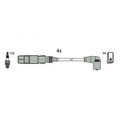 HITACHI 134793 -  Комплект проводов зажигания