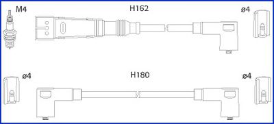 HITACHI 134795 -  Комплект проводов зажигания
