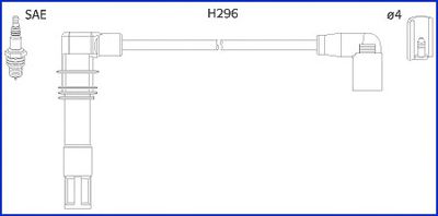 HITACHI 134797 -  Комплект проводов зажигания Hueco