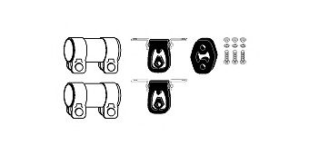 HJS 82111558 -  Монтажный комплект, система выпуска