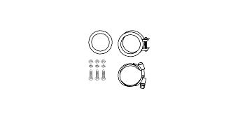 HJS 82113497 -  Монтажный комплект, катализатор