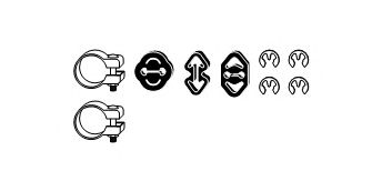 HJS 82114522 -  Монтажный комплект, система выпуска