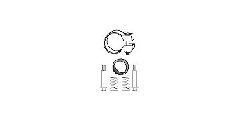 HJS 82141820 - Монтажный комплект, катализатор