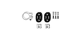 HJS 82149043 -  Монтажный комплект, система выпуска